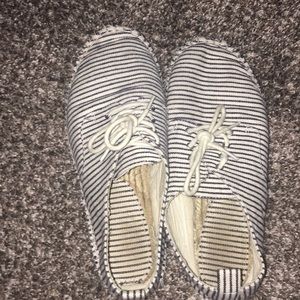 Navy and White Shoes